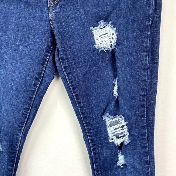 Levi's 311 Shaping Skinny Dark Distressed Jeans 30 - Picture 5 of 10